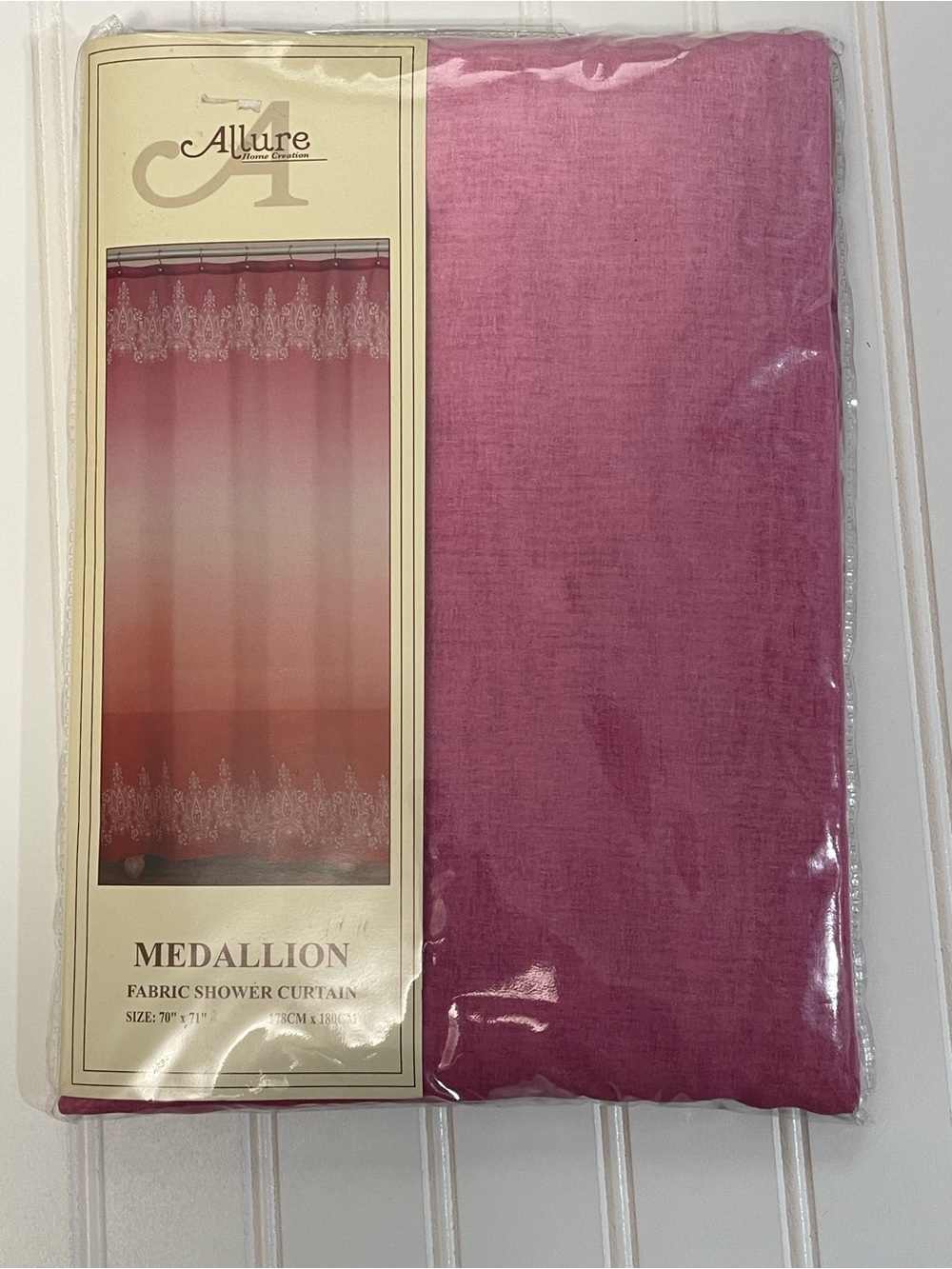Allure Medallion Ombre Pink Shower Curtain